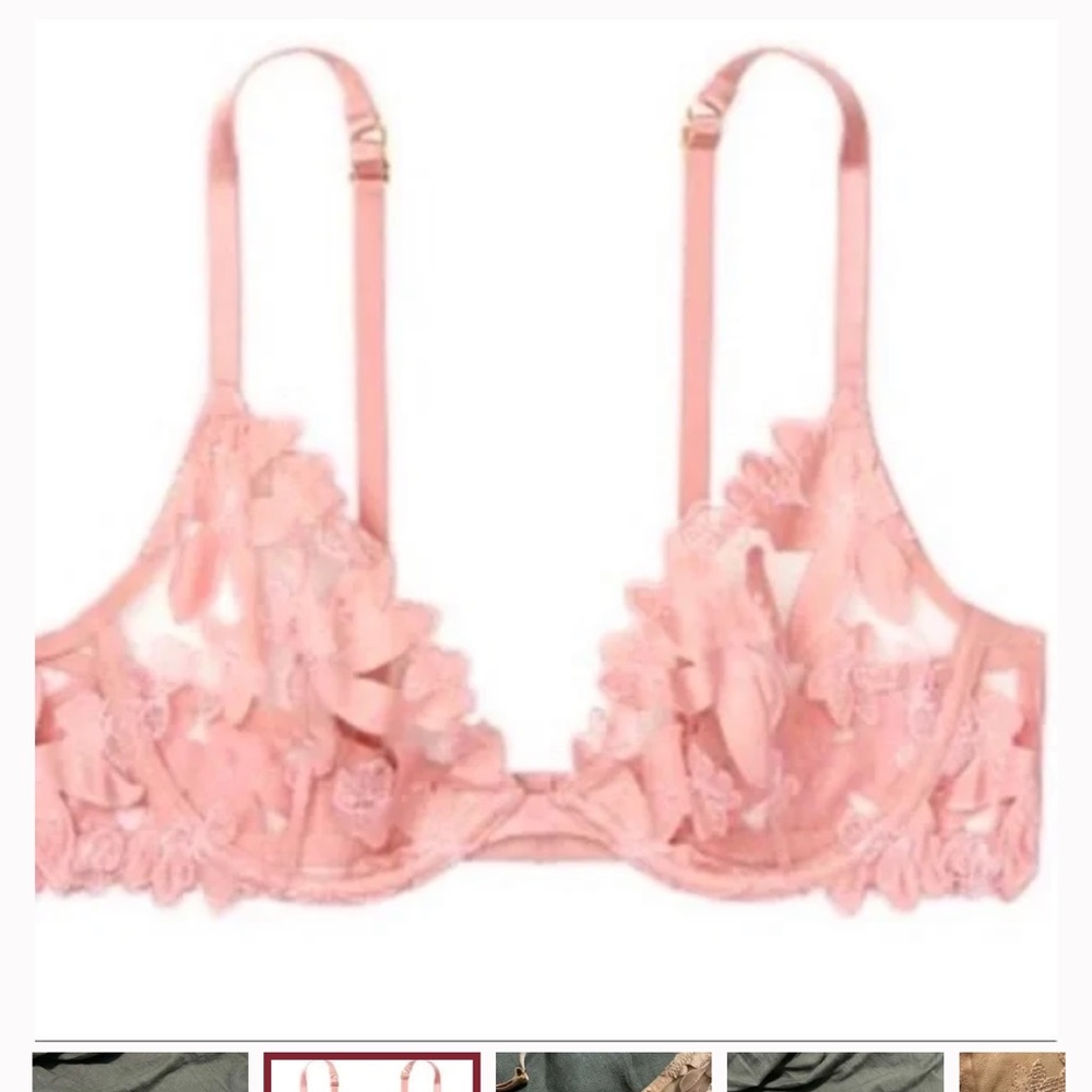 Victoria’s Secret Pale Pink Floral Embroidered like new
